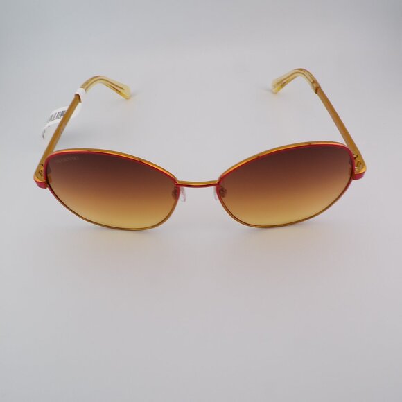 Swarovski Crystal Trimmed Ombre Butterfly Shades, Round Geometric Bordeaux Shiny main image 5